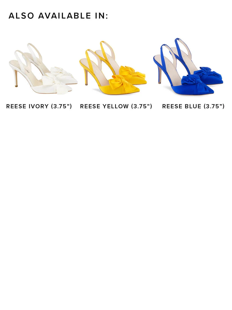 REESE BLUE Wedding Blue Slingback Heels With Knotted Bow 6 REESE BLUE Wedding Blue Slingback Heels With Knotted Bow