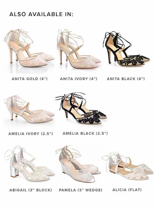 ANITA GOLD Evening & Bridal Gold Shoes Lace Floral Illusion Mesh Wedding 9 ANITA GOLD Evening & Bridal Gold Shoes Lace Floral Illusion Mesh Wedding