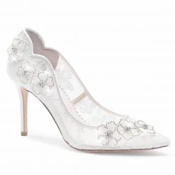 AURORA Wedding Crystal And Lace Bridal Shoes 11 AURORA Wedding Crystal And Lace Bridal Shoes