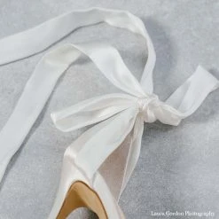 ANNA Wedding Shoes With Ankle Ribbon