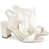 CAMILA Wedding Bridal Shoes Open Toe Block Heel Sandal