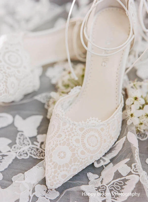 CASSIE Lace Up Crocheted Ivory Strappy Block Heels Wedding 6 CASSIE Lace Up Crocheted Ivory Strappy Block Heels Wedding