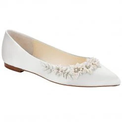 DAISY IVORY Ivory Wedding Shoes Flats, Pearl Detail Bridal Shoes 7 DAISY IVORY Ivory Wedding Shoes Flats, Pearl Detail Bridal Shoes