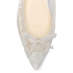 ISABELLA Bridal Embroidered Lace Ballet Flats