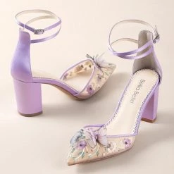 ELIZA Wedding Lavender Butterfly Garden Block Heels 13 ELIZA Wedding Lavender Butterfly Garden Block Heels