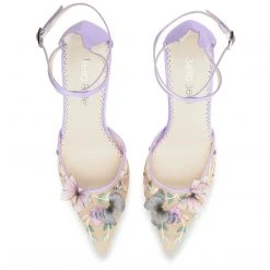 EVE Lavender Butterfly Heels, Garden Party Shoes Wedding