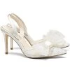 FRANCESCA Lace Slingback Wedding Shoes With Bow