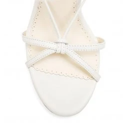 GIADA White Tie Up Pearl Heel Shoes Wedding 10 GIADA White Tie Up Pearl Heel Shoes Wedding