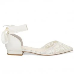 IVY Lace And Pearl Wedding Flats