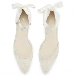IVY Lace And Pearl Wedding Flats
