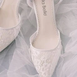 IVY Lace And Pearl Wedding Flats