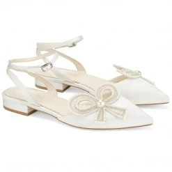 KENDRA Wedding Pearl Flat Shoes For Brides