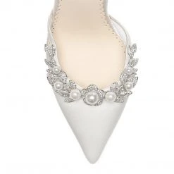 LILIAN Wedding D’Orsay Silk Pearl And Crystal Heels