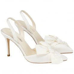 REESE Wedding Pointed Toe Heels With Bow For Brides