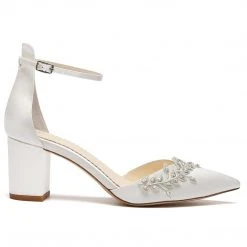 VALERIE Crystal Vine Rhinestone Block Heel