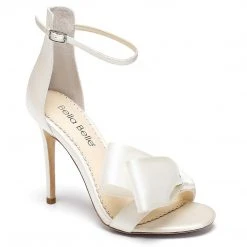 ZOEY Asymmetrical Open Toe Bow Wedding Heels 11 ZOEY Asymmetrical Open Toe Bow Wedding Heels