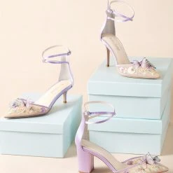 ELIZA Wedding Lavender Butterfly Garden Block Heels 15 ELIZA Wedding Lavender Butterfly Garden Block Heels
