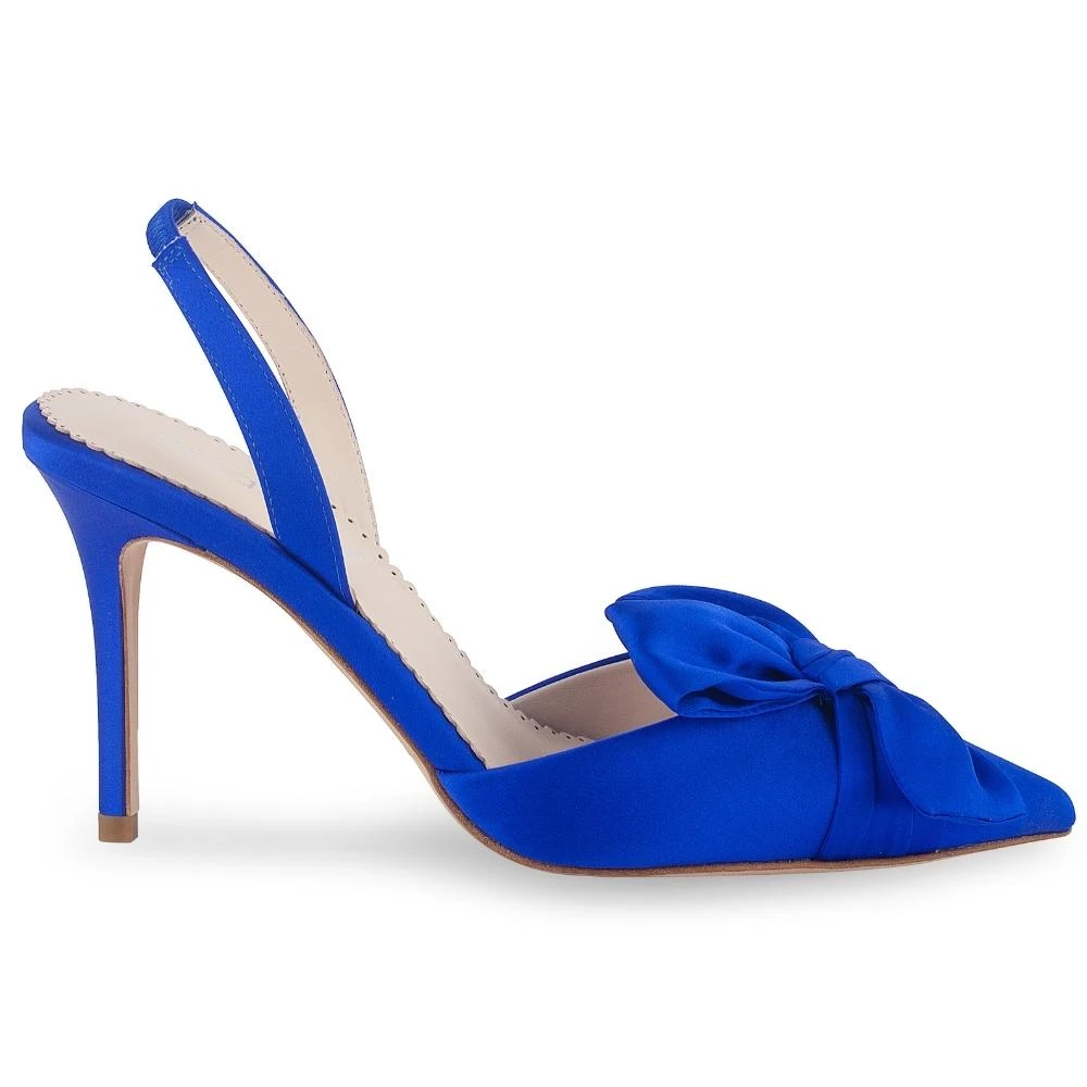 REESE BLUE Wedding Blue Slingback Heels With Knotted Bow 3 REESE BLUE Wedding Blue Slingback Heels With Knotted Bow