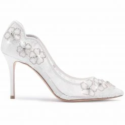 AURORA Wedding Crystal And Lace Bridal Shoes 10 AURORA Wedding Crystal And Lace Bridal Shoes