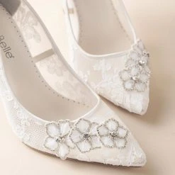 AURORA Wedding Crystal And Lace Bridal Shoes 13 AURORA Wedding Crystal And Lace Bridal Shoes