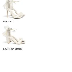 LEILA Lace Bow Wedding Shoes With Stiletto Heel