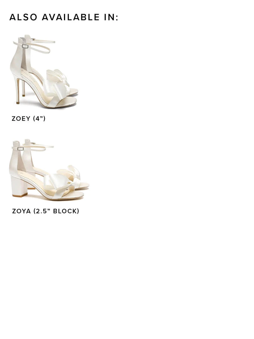 ZOEY Asymmetrical Open Toe Bow Wedding Heels 8 ZOEY Asymmetrical Open Toe Bow Wedding Heels