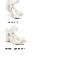 ARDELIA Wedding Open Toe Ankle Wrap Block Heels