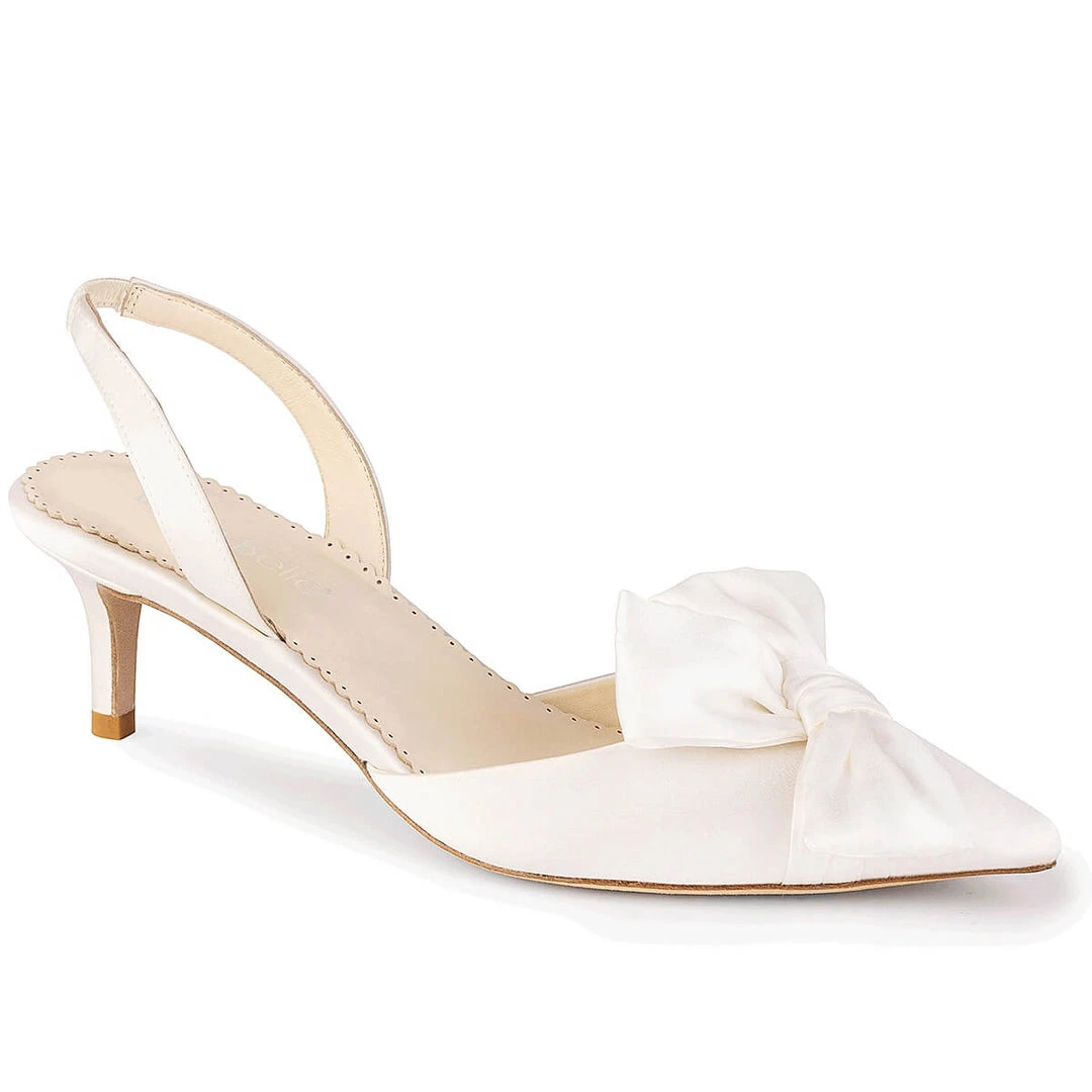 REAGAN Low Heels With Bow For Brides 3 REAGAN Low Heels With Bow For Brides