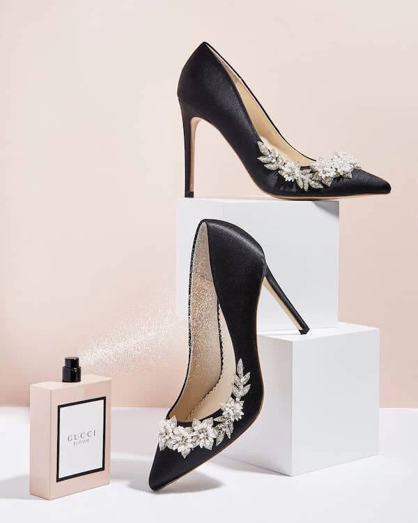 JASMINE BLACK Pearl Embellished Shoes Crystal Embellished Pumps 10 JASMINE BLACK Pearl Embellished Shoes Crystal Embellished Pumps