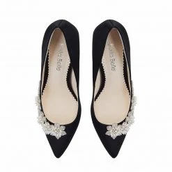 JASMINE BLACK Pearl Embellished Shoes Crystal Embellished Pumps 15 JASMINE BLACK Pearl Embellished Shoes Crystal Embellished Pumps
