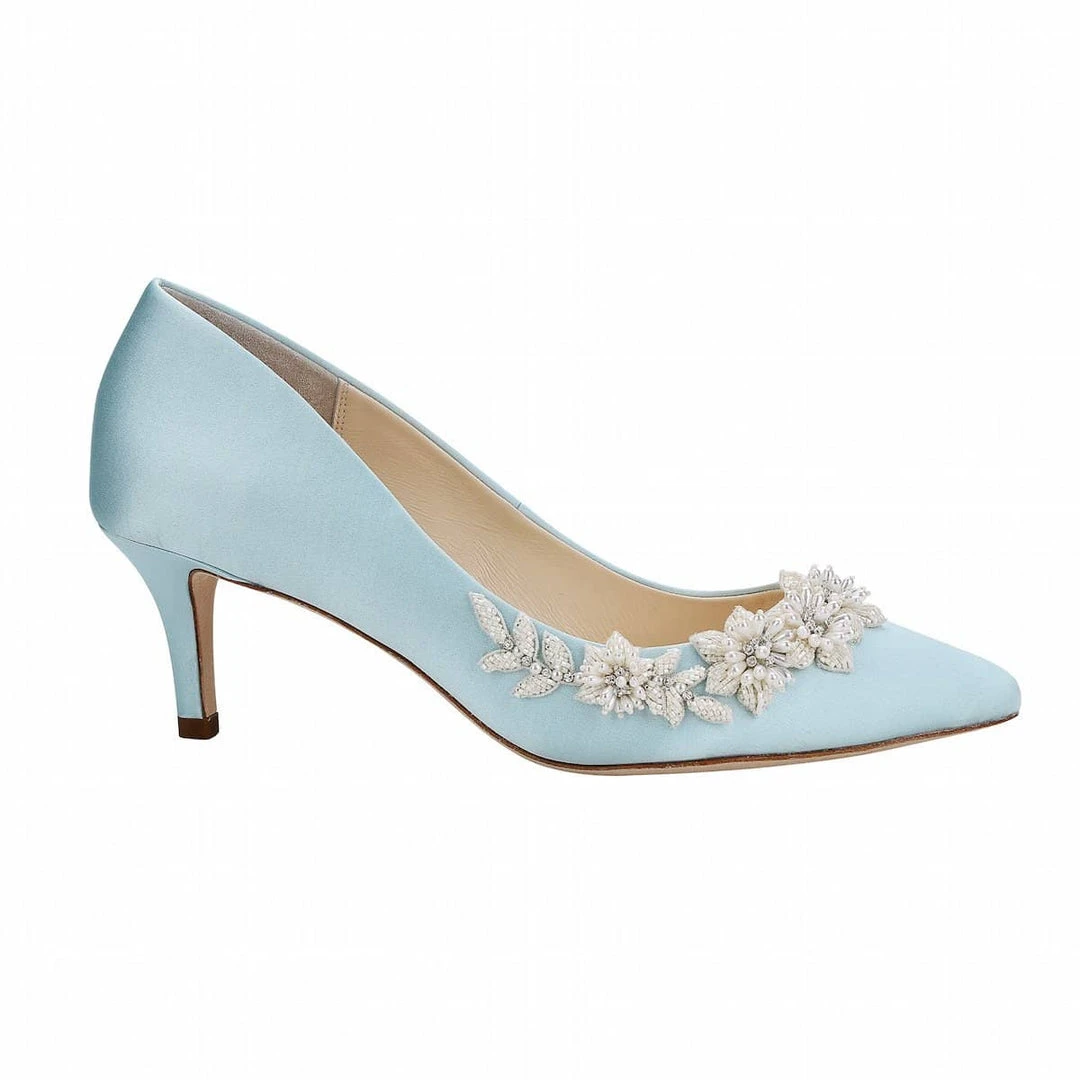 IRIS BLUE Light Blue Heels, Blue Kitten Heel Wedding Shoes 3 IRIS BLUE Light Blue Heels, Blue Kitten Heel Wedding Shoes