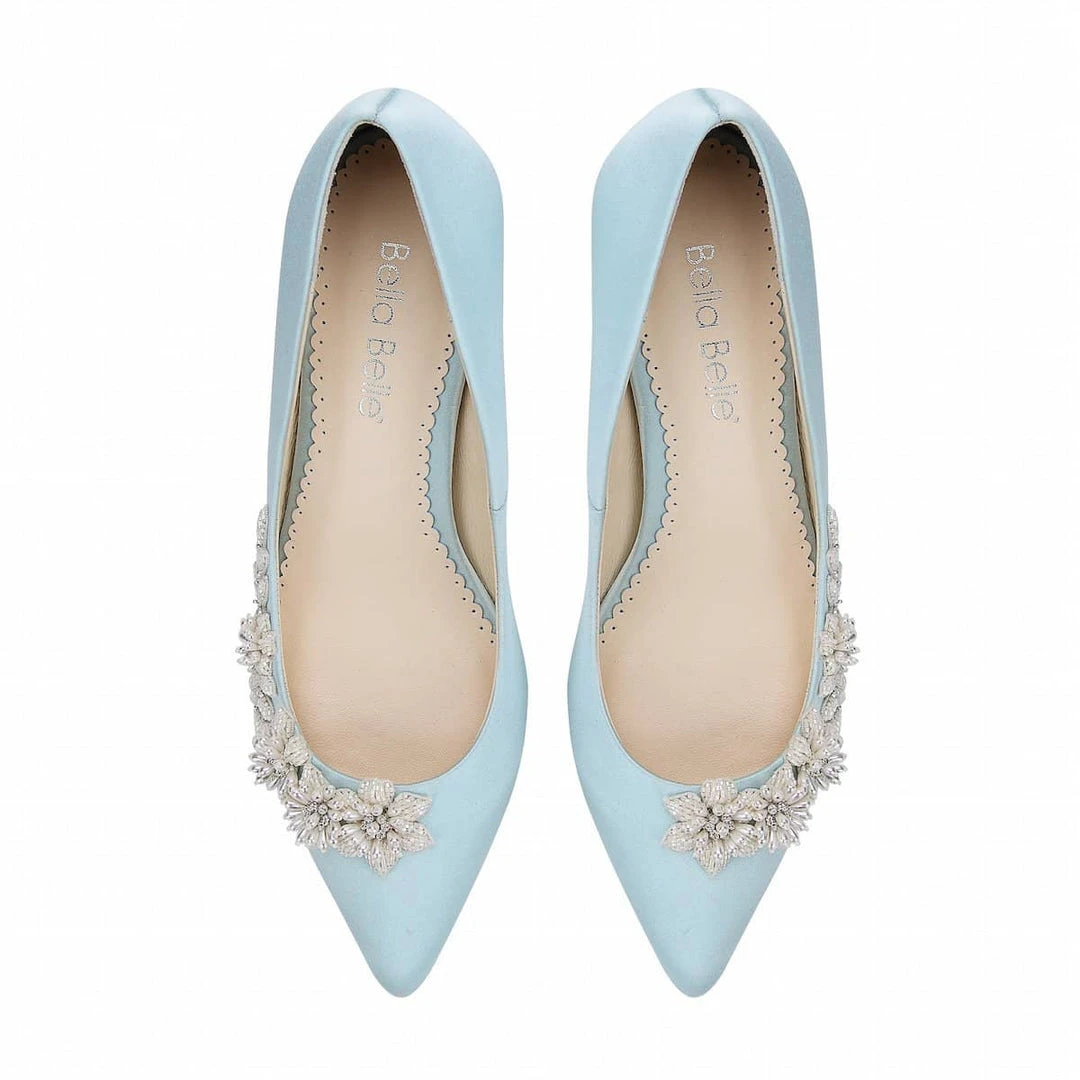 IRIS BLUE Light Blue Heels, Blue Kitten Heel Wedding Shoes 5 IRIS BLUE Light Blue Heels, Blue Kitten Heel Wedding Shoes