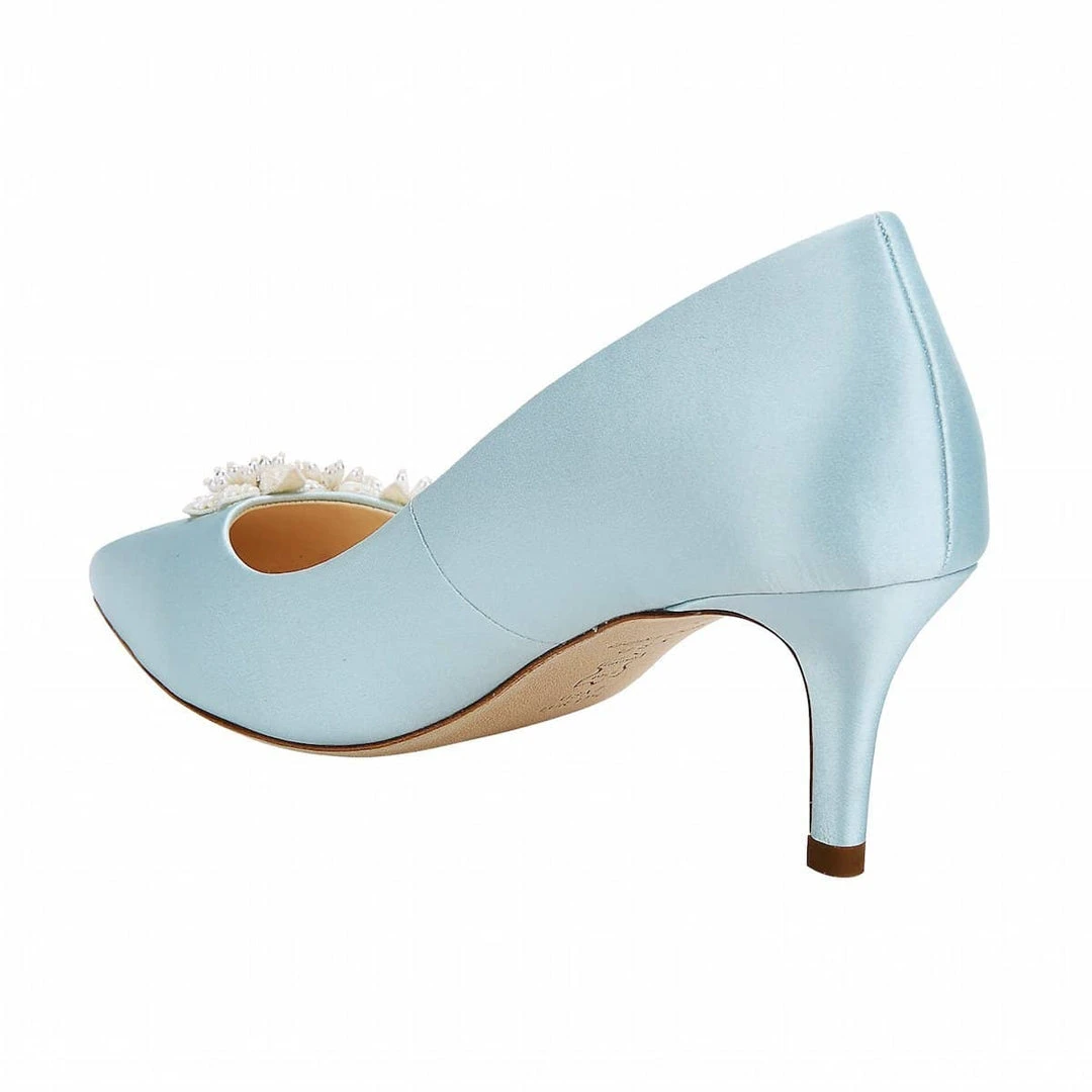 IRIS BLUE Light Blue Heels, Blue Kitten Heel Wedding Shoes 7 IRIS BLUE Light Blue Heels, Blue Kitten Heel Wedding Shoes