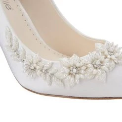 JASMINE 3D Floral Pearl Wedding Shoes