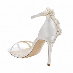 GARDENIA Ivory Ankle Strap Heels With Pearls & Beads Stiletto Wedding Shoes 15 GARDENIA Ivory Ankle Strap Heels With Pearls & Beads Stiletto Wedding Shoes