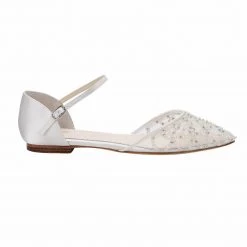 INES Wedding Art Deco Bridal Pearl Flat Shoes