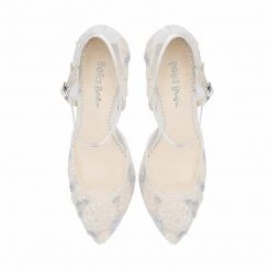 VIOLA Ivory And Blue Wedding Shoes