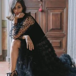 NIKKI BLACK Evening Black Lace Peep Toe Booties 14 NIKKI BLACK Evening Black Lace Peep Toe Booties