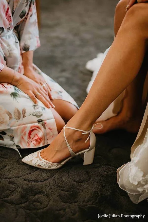 ABIGAIL Ivory Floral Block Heels 9 ABIGAIL Ivory Floral Block Heels