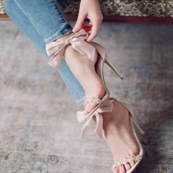 MARIEE Wedding/Evening Pink Shoes With Bows 17 MARIEE Wedding/Evening Pink Shoes With Bows