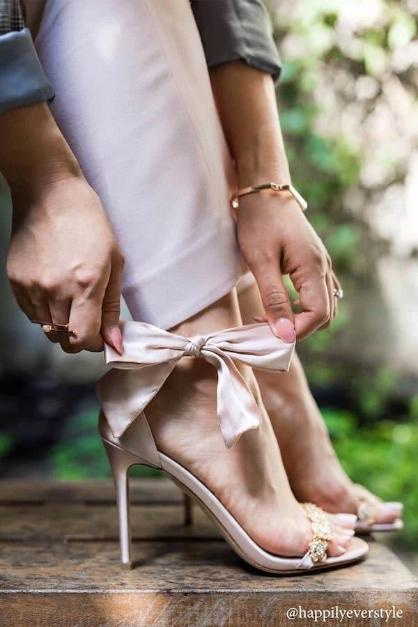 MARIEE Wedding/Evening Pink Shoes With Bows 7 MARIEE Wedding/Evening Pink Shoes With Bows