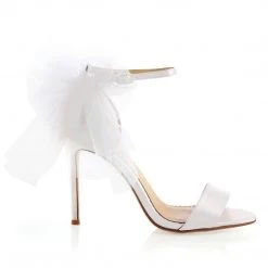 ELISE Ivory Wedding Shoes With Bow Tulle