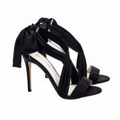 KATE BLACK Evening Ribbon Tie Heels Ankle Bow Pumps