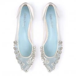 WILLOW Embellished Crystal Flat Shoes For Wedding 13 WILLOW Embellished Crystal Flat Shoes For Wedding