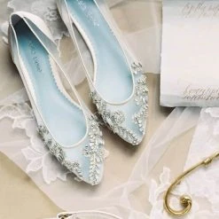 WILLOW Embellished Crystal Flat Shoes For Wedding 17 WILLOW Embellished Crystal Flat Shoes For Wedding