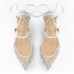FRANCES IVORY Kitten Heel Wedding Shoes Ivory With Crystals 12 FRANCES IVORY Kitten Heel Wedding Shoes Ivory With Crystals