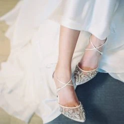 FRANCES IVORY Kitten Heel Wedding Shoes Ivory With Crystals 17 FRANCES IVORY Kitten Heel Wedding Shoes Ivory With Crystals