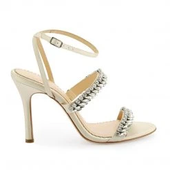 BELINDA Crystal Strap Heels, Evening Sandals Crystal Wedding Shoes
