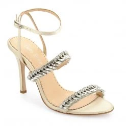 BELINDA Crystal Strap Heels, Evening Sandals Crystal Wedding Shoes