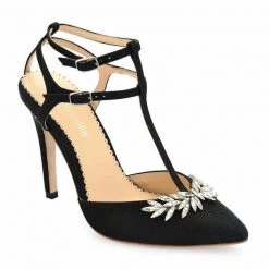 PAYGE Crystal Embellished Heels, T Strap Pumps Evening 12 PAYGE Crystal Embellished Heels, T Strap Pumps Evening